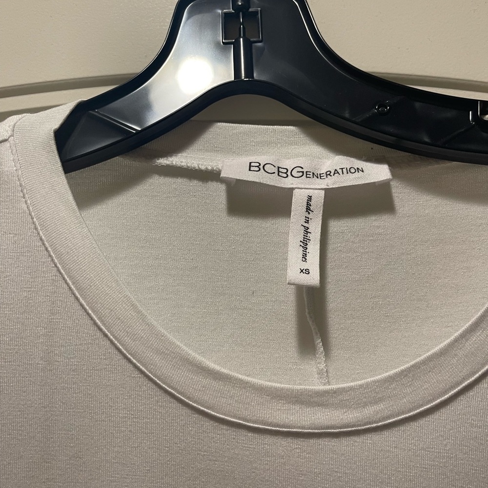 BCBGeneration White tie-back T-shirt - Picture 2 of 4